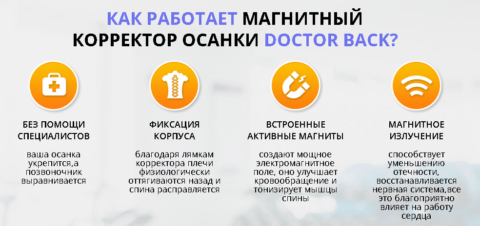 «DOCTOR BACK» (Доктор Бэк) - корректор осанки – инструкция по применению, цена, отзывы