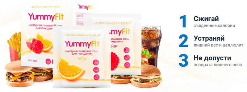 Результаты приема геля Yummy Fit
